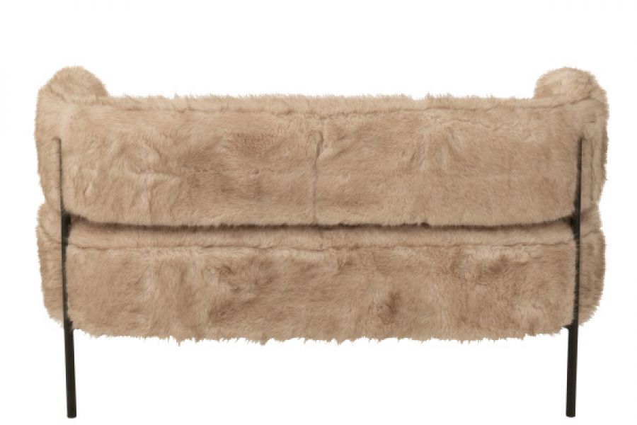 Sofa beżowa futrzana Courchevel premium