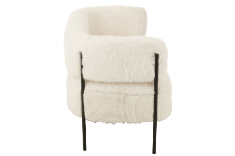 Sofa biała futrzana Courchevel premium