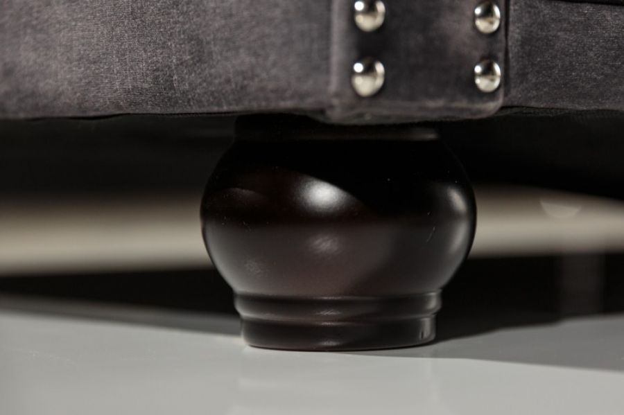 Sofa Chesterfield aksamitna szara - Invicta Interior