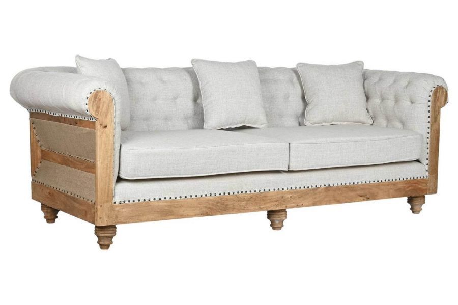 Sofa Chesterfield Luxury z drewna mango