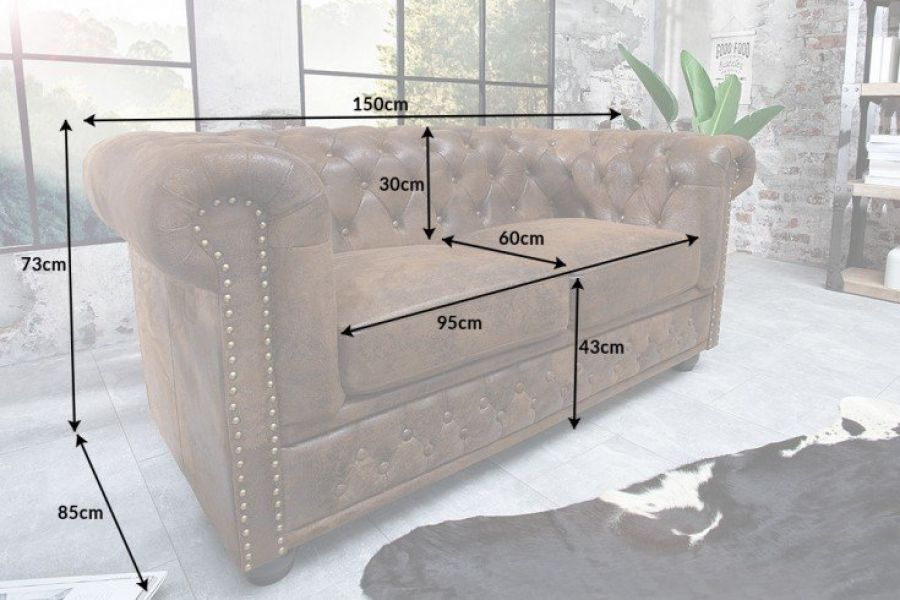 Sofa Chesterfield Oxford vintage 2  - Invicta Interior