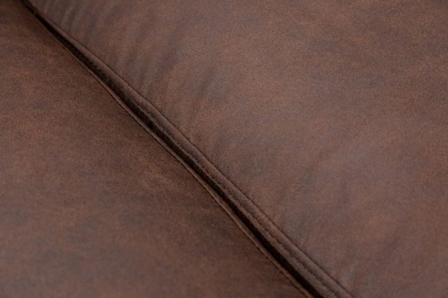 Sofa Chesterfield vintage 3 brązowa  - Invicta Interior