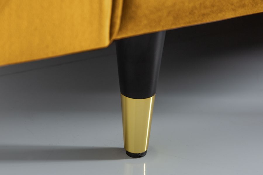 Sofa Cozy Velvet aksamitna musztardowa