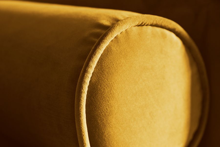 Sofa Cozy Velvet aksamitna musztardowa
