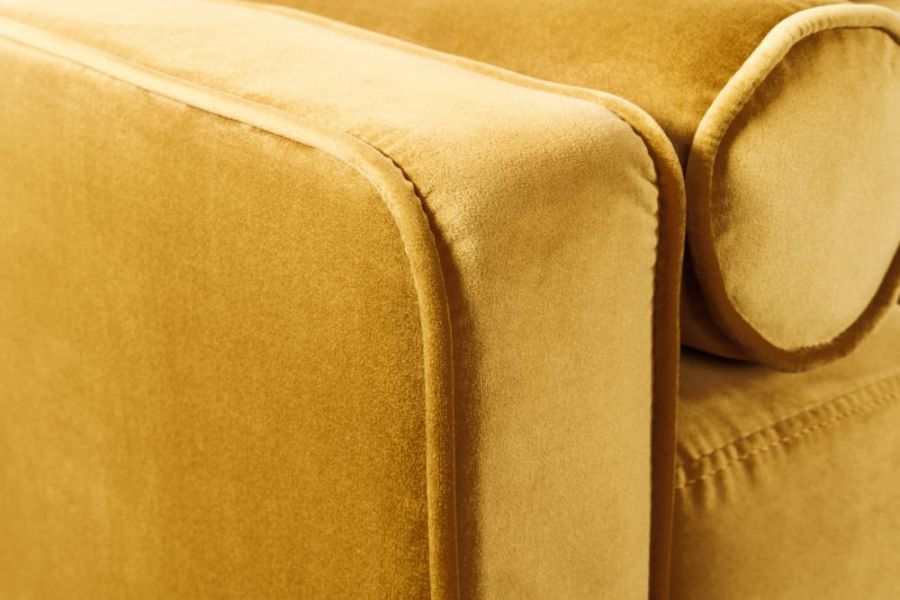Sofa Cozy Velvet aksamitna musztardowa - Invicta Interior