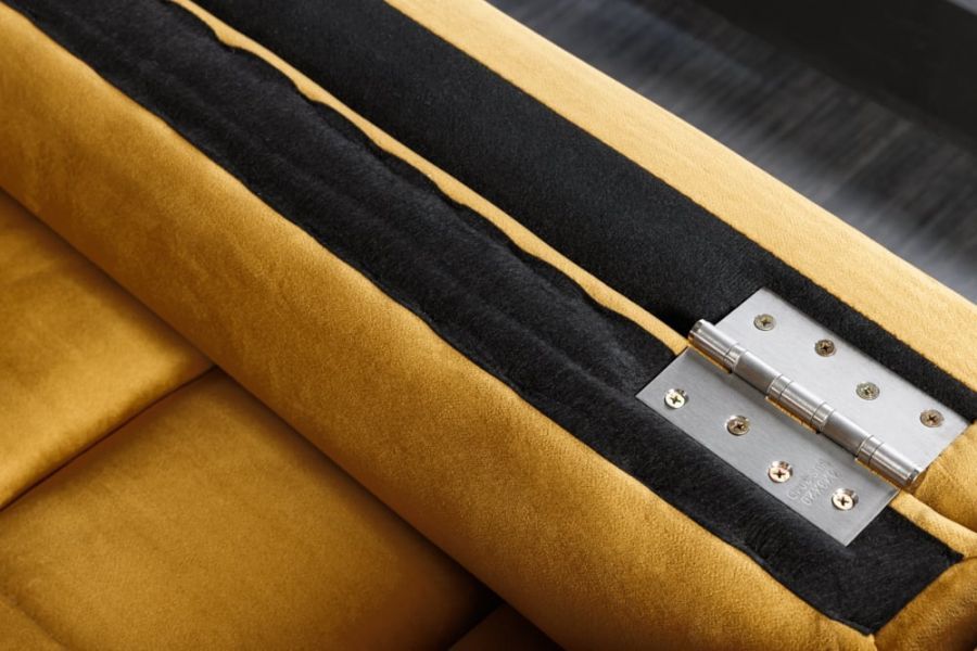 Sofa Cozy Velvet aksamitna musztardowa - Invicta Interior