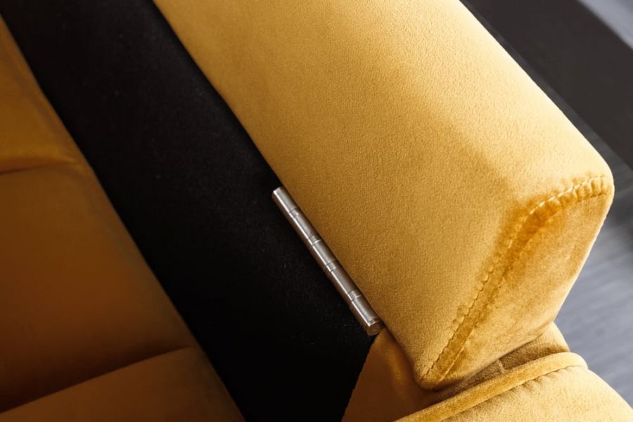 Sofa Cozy Velvet aksamitna musztardowa - Invicta Interior