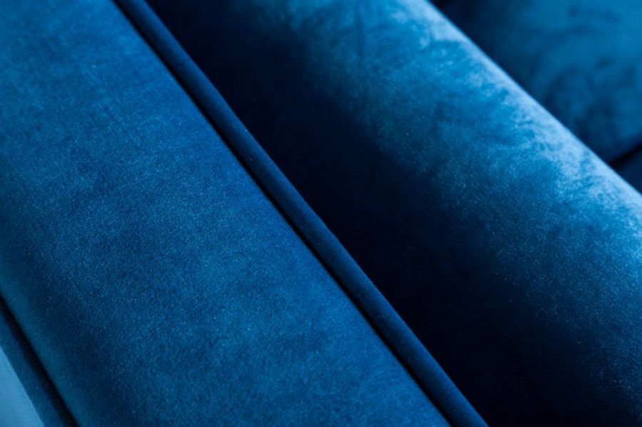 Sofa Cozy Velvet aksamitna niebieska  - Invicta Interior