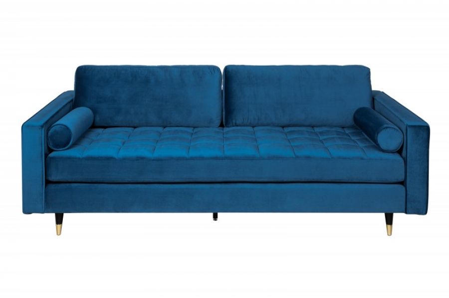 Sofa Cozy Velvet aksamitna niebieska  - Invicta Interior