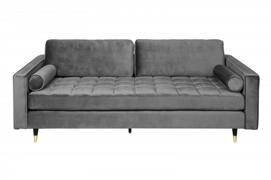 Sofa Cozy Velvet aksamitna szara - Invicta Interior