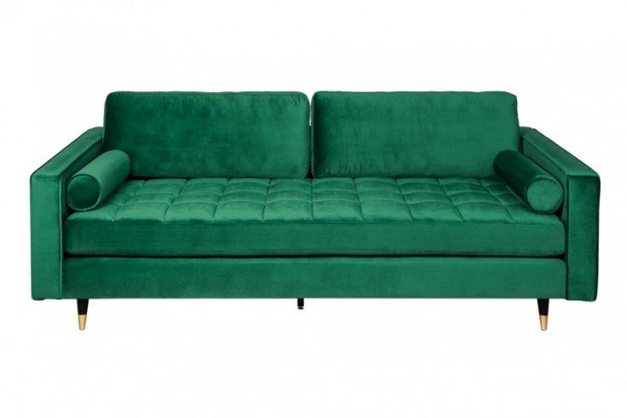 Sofa Cozy Velvet aksamitna zielony szmaragdowy - Invicta Interior