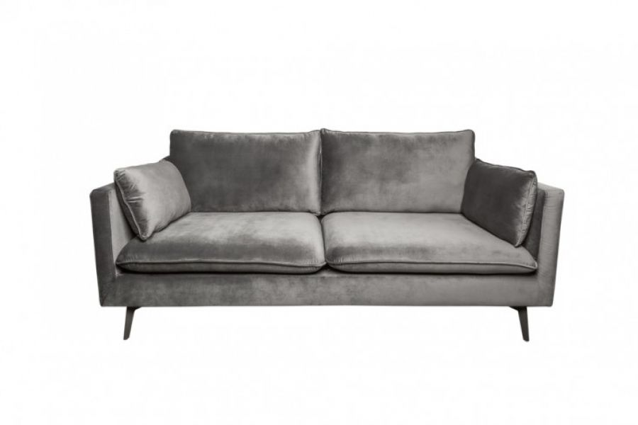 Sofa Famous szara aksamitna - Invicta Interior