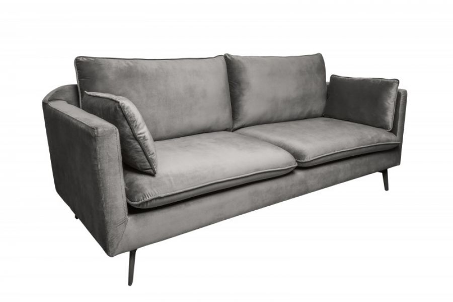 Sofa Famous szara aksamitna - Invicta Interior