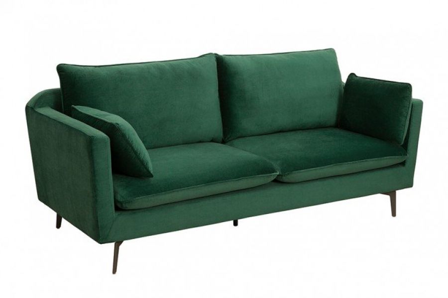 Sofa Famous zielona aksamitna - Invicta Interior