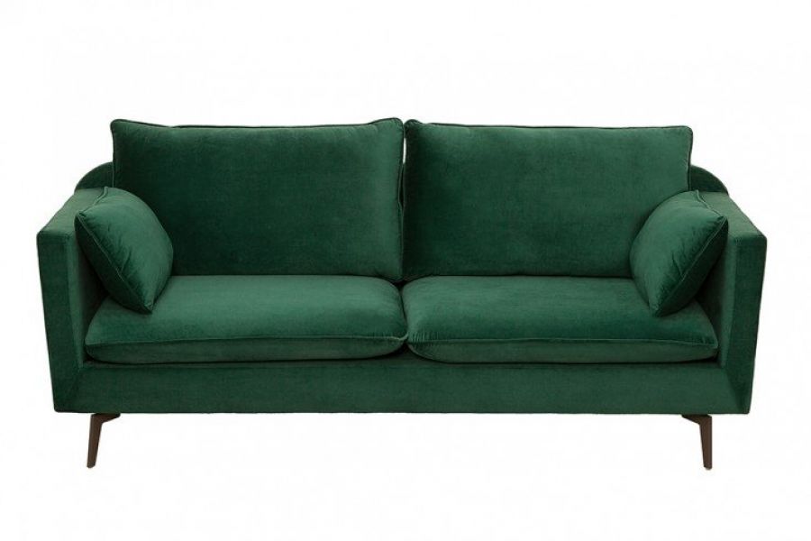 Sofa Famous zielona aksamitna - Invicta Interior