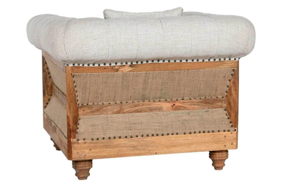 Sofa Fotel Chesterfield Luxury z drewna mango