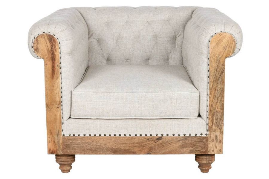 Sofa Fotel Chesterfield Luxury z drewna mango