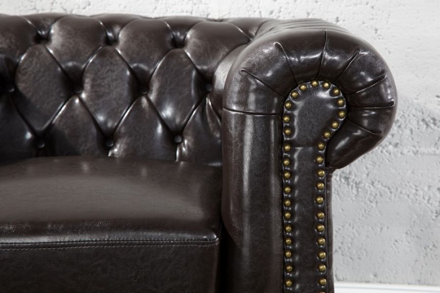 Sofa Fotel Chesterfield Oxford 1 coffee  - Invicta Interior