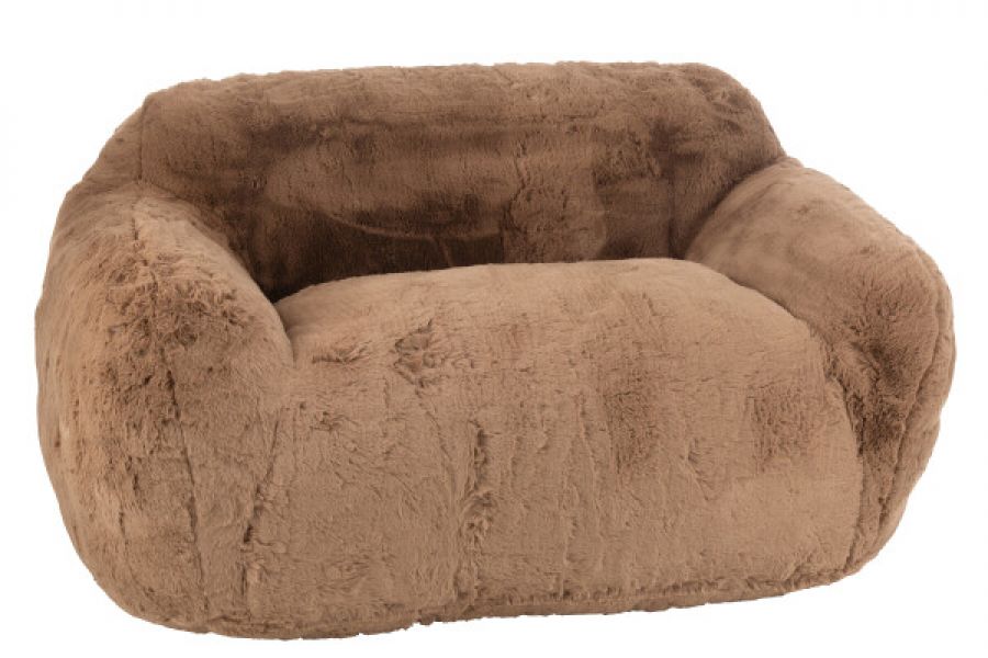 Sofa futrzana Bear Cloud brązowa taupe premium
