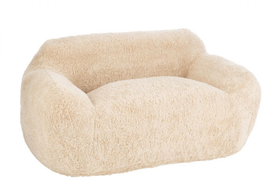 Sofa futrzana Bear Cloud creme beżowa premium