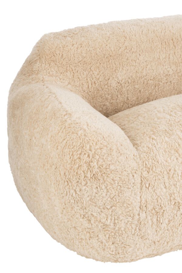 Sofa futrzana Bear Cloud creme beżowa premium