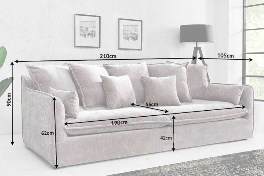 Sofa Heaven aksamitna taupe - Invicta Interior