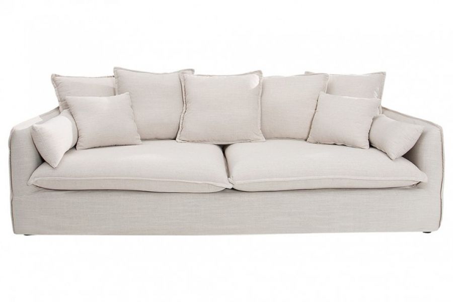 Sofa Heaven rustykalna lniana kolor natur - Invicta Interior