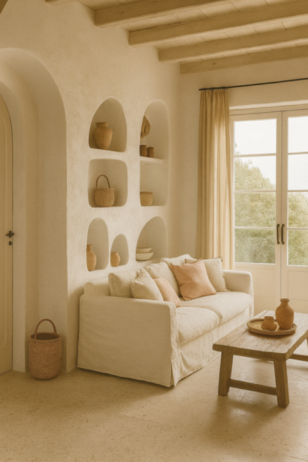 Sofa Heaven rustykalna lniana kolor natur - Invicta Interior