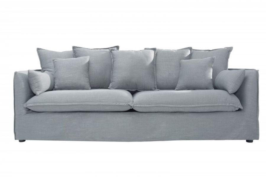 Sofa Heaven rustykalna lniana szara  - Invicta Interior