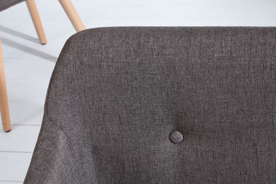Sofa Ławka Scandinavia ciemnoszara  - Invicta Interior