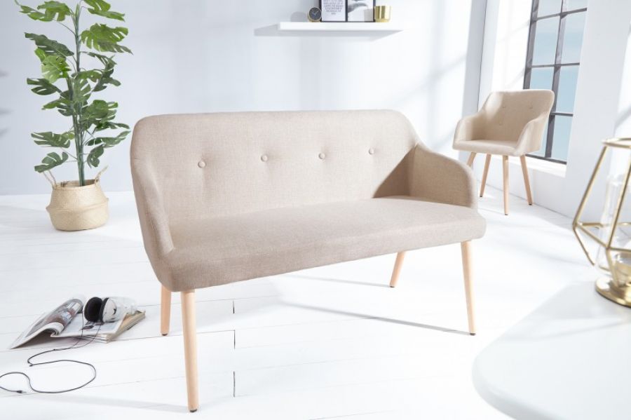 Sofa Ławka Scandinavia natur - Invicta Interior