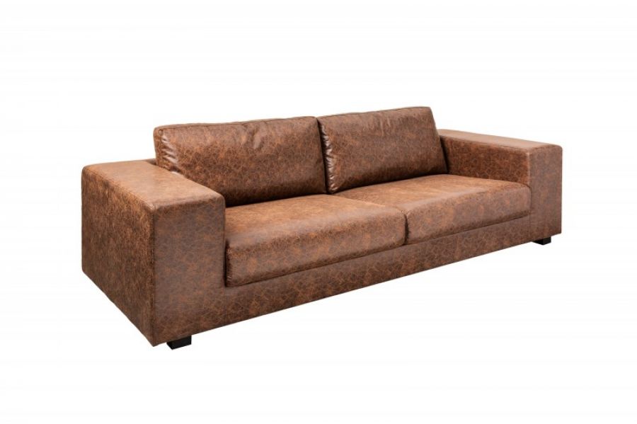 Sofa Lounger vintage brązowa 220 cm  - Invicta Interior