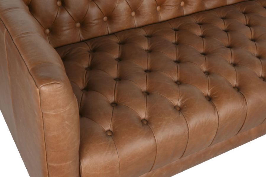 Sofa Lujo luxury skórzana brązowa  - Item International
