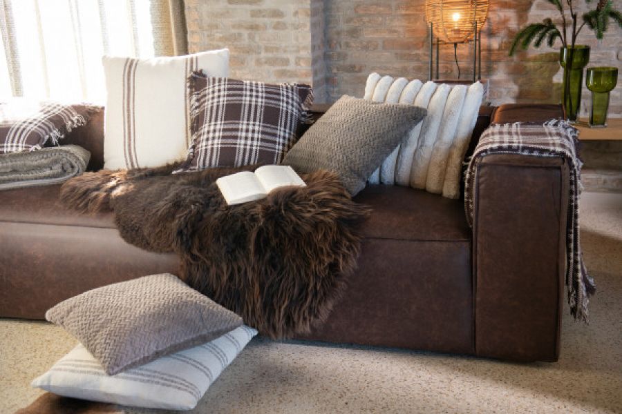 Sofa Lux Moderno ciemnobrązowa