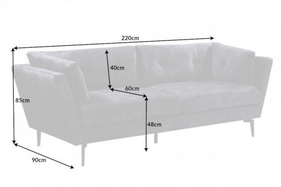 Sofa Marvelous szara - Invicta Interior