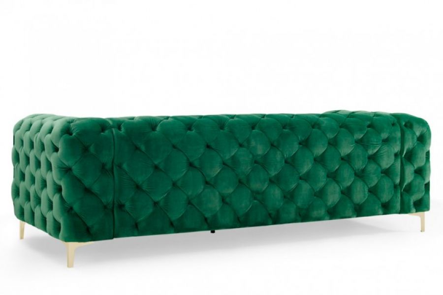 Sofa Chesterfield Modern Barock 240cm zielony butelkowy - Invicta Interior