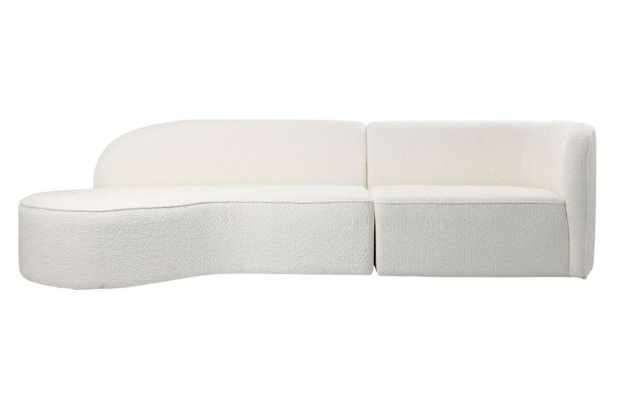 Sofa narożnik Boucle biała