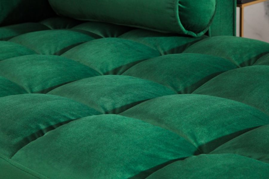 Sofa Narożnik Cozy Velvet aksamitny zielony - Invicta Interior