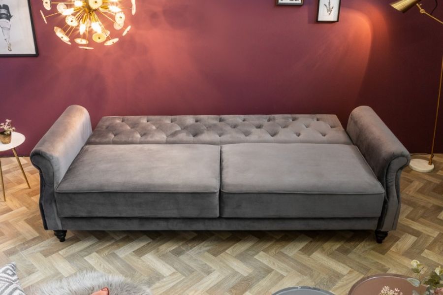 Sofa rozkładana Maison Belle II 220 cm szara   - Invicta Interior