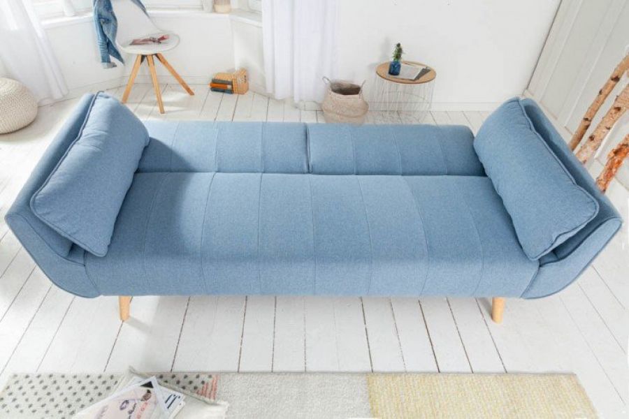 Sofa rozkładana Wersalka Divani niebieska - Invicta Interior