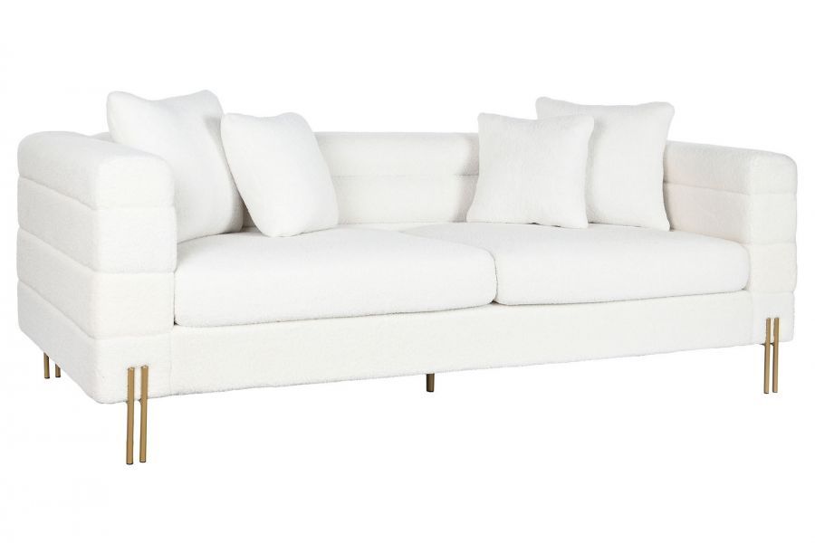 kat.II Sofa Teddy future boucle biała 205 cm - ekspozycyjna