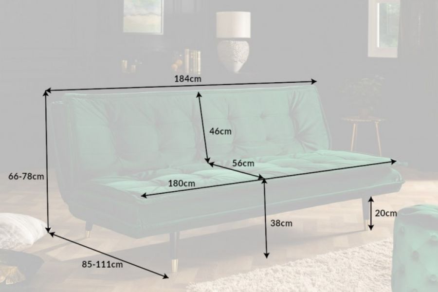 Sofa Wersalka Magnifique zielona - Invicta Interior