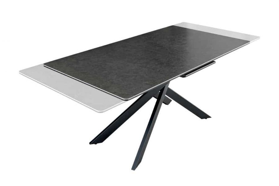 Stół Alpine rozkładany 160-200 cm ceramiczny marmur antracytowy - Invicta Interior