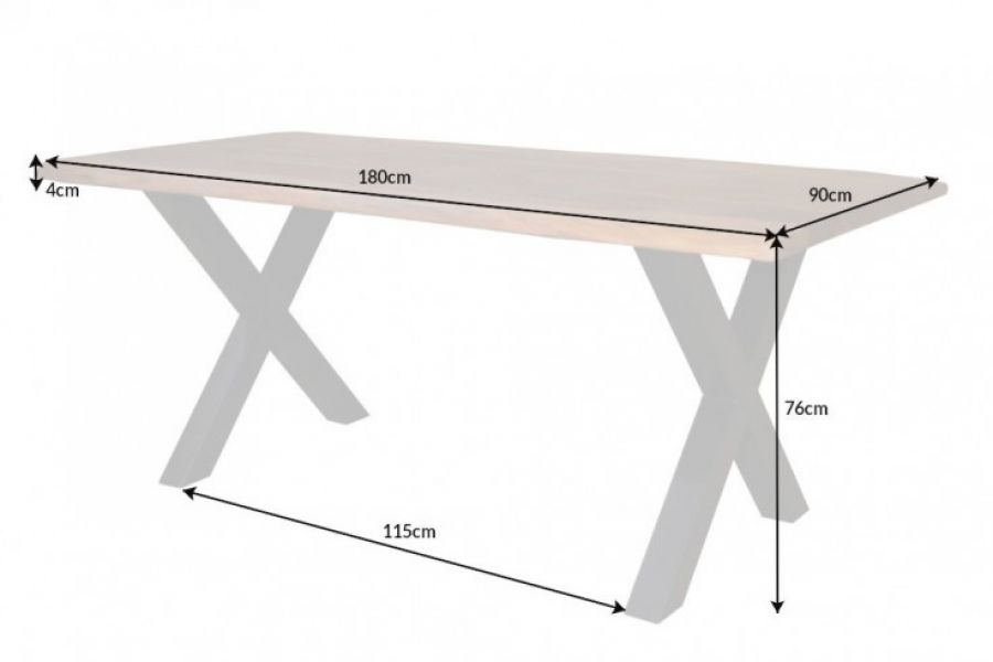 Stół Amazonas X 180cm drewno sheesham - Invicta Interior