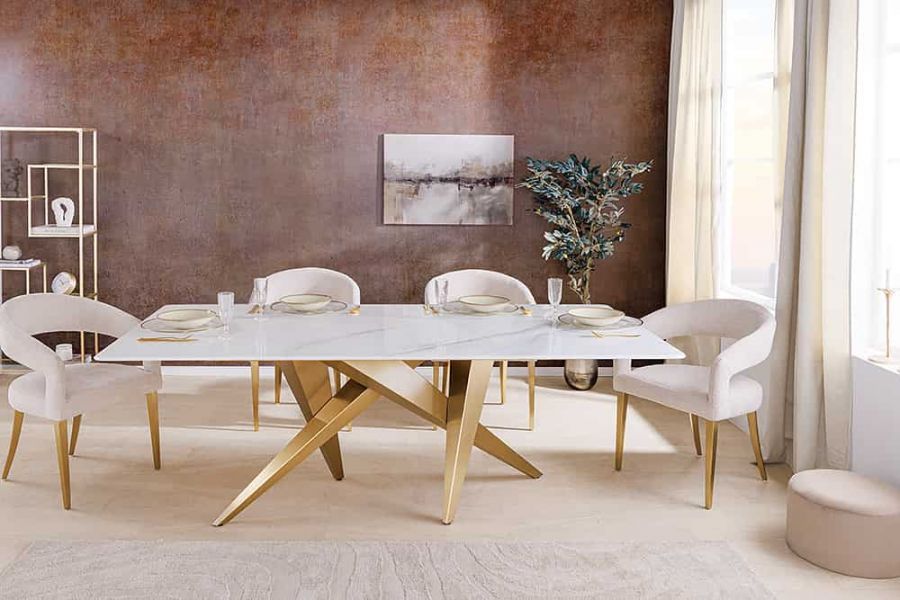 Stół Art Living 200 cm biały marmur  - Invicta Interior