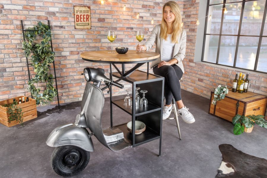Stół barowy barek Scooter 115 cm Upcycling - Item International