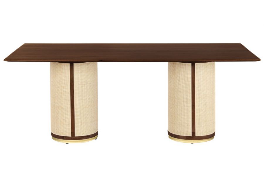 Stół Capri drewno mango rattan 200 cm - Item International