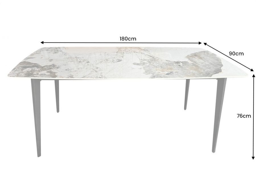 Stół ceramiczny kamień Milano Pandora 180 cm - Invicta Interior