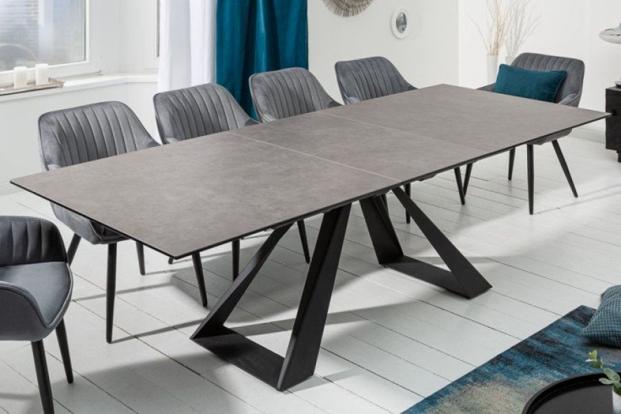 Stół Concord rozkładany 180-230cm ceramiczny antracyt - Invicta Interior