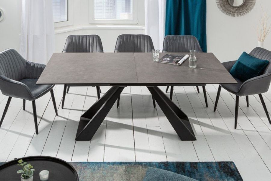 Stół Concord rozkładany 180-230cm ceramiczny antracyt - Invicta Interior